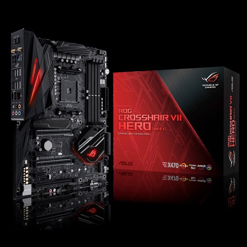 Mainboard ASUS ROG X470 Crosshair VII Hero WiFi Socket AM4 (ROG CROSSHAIR VII HERO (WI-FI)) 518EL